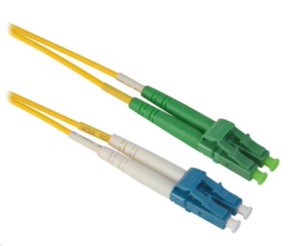 XtendLan duplexní patch kabel SM 9/ 125,  OS2,  LC(UPC)-LC(APC),  LS0H,  1m