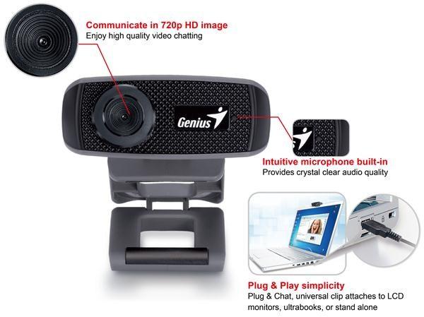 GENIUS webová kamera FaceCam 1000X V2/  HD/  720P/  USB2.0/  UVC/  mikrofón5