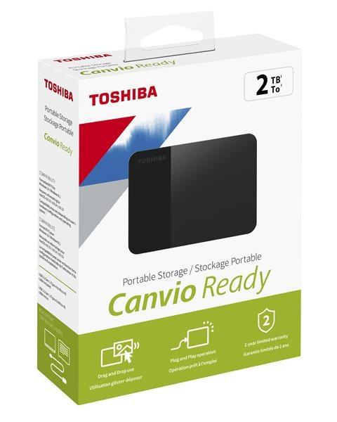 TOSHIBA HDD CANVIO READY (NOVÝ) 2TB,  2, 5",  USB 3.2 Gen 1,  čierna3
