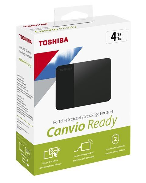 TOSHIBA HDD CANVIO READY (NOVÝ) 4TB, 2,5", USB 3.2 Gen 1, čierna4