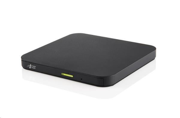 HITACHI LG - externí mechanika DVD-W/ CD-RW/ DVD±R/ ±RW/ RAM/ M-DISC GP96Y,  Ultra Slim,  OTG konektor,  Black,  box+SW1