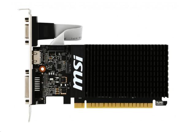 MSI VGA NVIDIA GeForce GT 710 2GD3H LP,  2G DDR3,  1xHDMI,  1xVGA,  1xDVI0