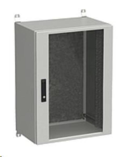Vonkajšia nástenná skriňa Solarix LC-20 18U 600x500 mm,  sklenené dvere,  LC-20-18U-65-12-G