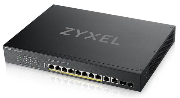 Zyxel XS1930-12HP 8-portový multi-gigabitový inteligentný riadený PoE switch s 2 10GbE a 2 SFP+ Uplink,  PoE 375W