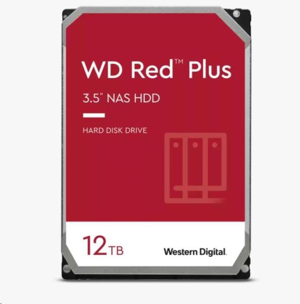 WD RED PLUS NAS WD120EFBX 12TB SATAIII/ 600 256MB cache,  196MB/ s CMR