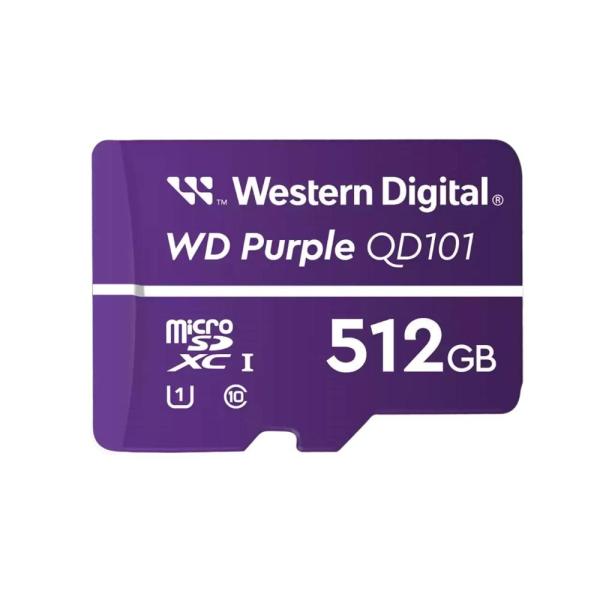 Karta WD MicroSDXC 512GB Purple WDD512G1P0C Class 10 (R:100/W:60 MB/s)