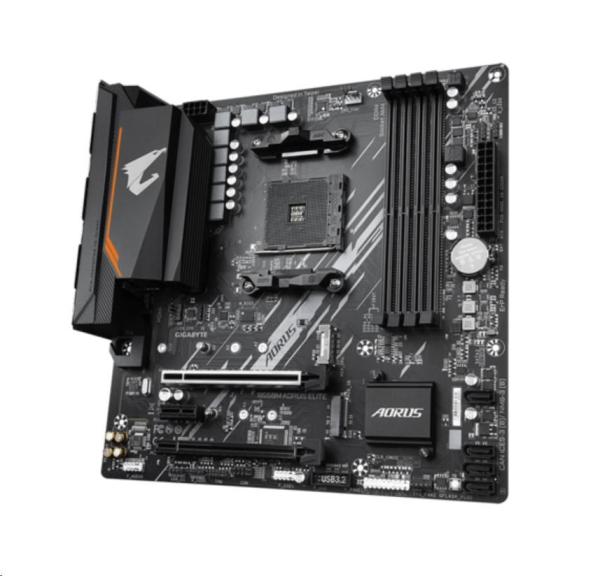 GIGABYTE MB Sc AM4 B550M AORUS ELITE, AMD B550, 4xDDR4, 1xHDMI, 1xDVI, mATX2
