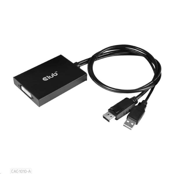 Club3D Adaptér aktivní DisplayPort na Dual Link DVI-D,  USB napájení,  60cm,  HDCP off,  pro Apple Cinema displeje0