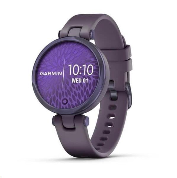 Garmin hodinky Lily Sport Midnight Orchid/ Orchid Silicone Band