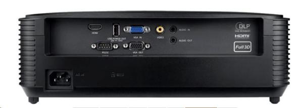 Optoma projektor W400LVe (DLP,  FULL 3D,  WXGA,  4 000 ANSI,  25 000:1,  VGA,  HDMI,  RS232,  1x10W speaker)2