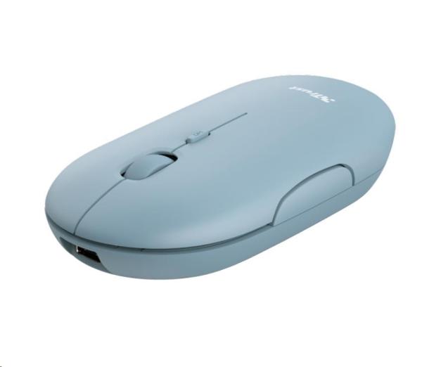 TRUST myš PUCK,  bezdrôtová,  USB,  modrá,  bluetooth