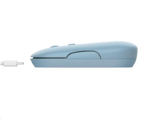 TRUST myš PUCK,  bezdrôtová,  USB,  modrá,  bluetooth3