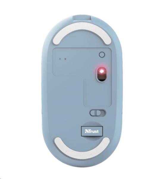 TRUST myš PUCK,  bezdrôtová,  USB,  modrá,  bluetooth0