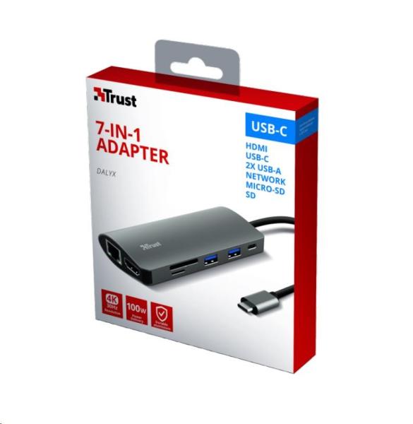 Adaptér TRUST DALYX, 7 v 1, USB-C5