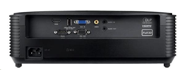 Optoma projektor H185X (DLP,  FULL 3D,  WXGA,  3 700 ANSI,  28 000:1,  HDMI,  VGA,  RS232,  1x10W speaker)5