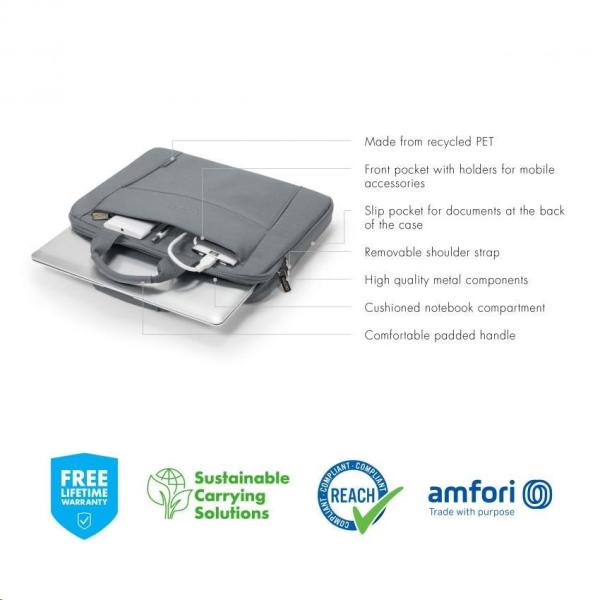 DICOTA Eco Slim Case BASE 13-14.1 Sivá6