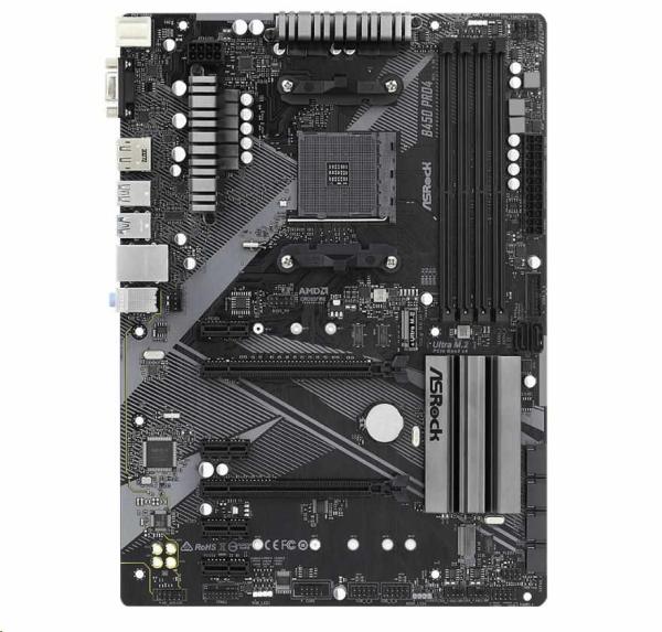 ASRock MB Sc AM4 B450 PRO4 R2.0,  AMD B450,  4xDDR4,  1xDP,  1xHDMI,  VGA0