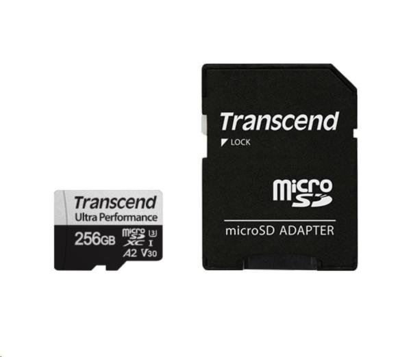TRANSCEND MicroSDXC 128GB 340S,  UHS-I U3 A2 Ultra Performace 160/ 125 MB/ s