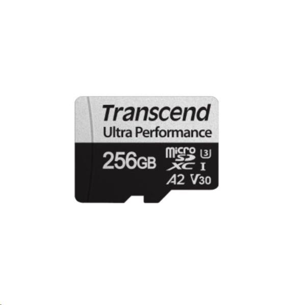 Karta TRANSCEND MicroSDXC 256GB 340S,  UHS-I U3 A2 Ultra Performace 160/ 125 MB/ s1