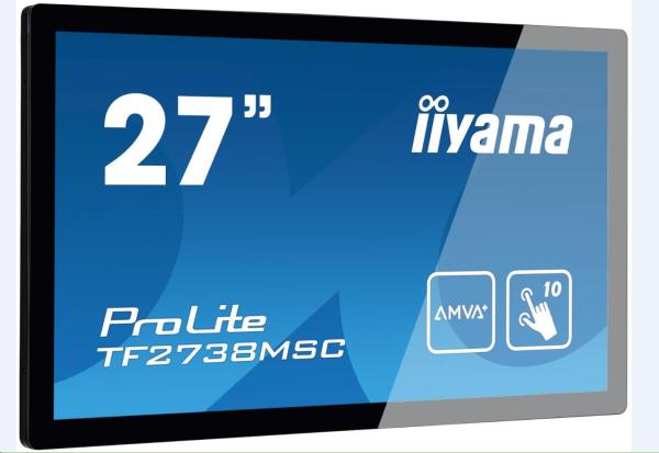 Dotykový monitor Iiyama ProLite TF2738MSC-B2,  68, 6 cm (27""),  kapacitný,  10 TP,  Full HD,  čierny