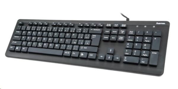 Hama voděodolná klávesnice KC-600,  kabelová,  černá