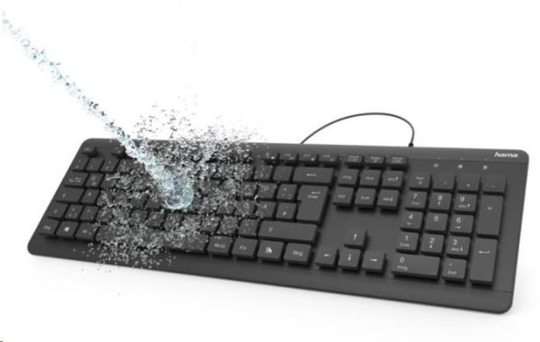 Hama voděodolná klávesnice KC-600,  kabelová,  černá1