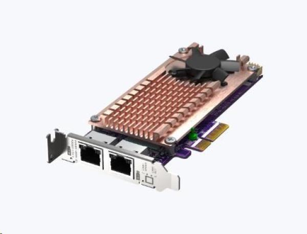 QNAP QM2 series, 2 x PCIe 2280 M.2 SSD slots, PCIe Gen3 x 4, 2 x Intel I225LM 2.5GbE NBASE-T port