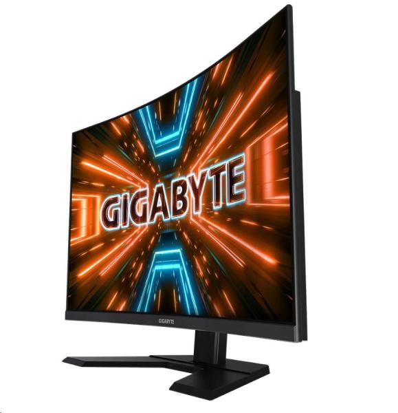 GIGABYTE LCD - 31.5" herný monitor G32QC A,  2560x1440 QHD,  350 cd/ m2,  1 ms,  2xHDMI 2.0,  1xDP 1.2,  2xUSB 3.0,  krivka,  VA8