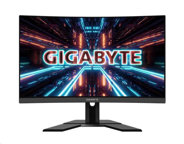 GIGABYTE LCD - 27" Gaming monitor G27QC A,  2560x1440 QHD,  250cd/ m2,  1ms,  2xHDMI 2.0,  2xDP 1.2,  curve,  VA,  165Hz