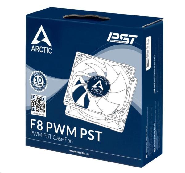 Ventilátor ARCTIC F8 PWM PST (80x80x25) (regulácia otáčok,  fluidné ložisko)3
