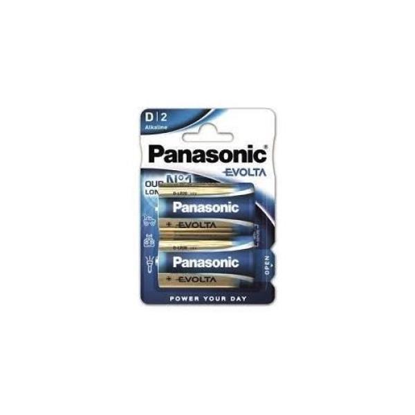 PANASONIC Alkalické baterie EVOLTA Platinum LR20EGE/ 2BP D 1, 5V (Blistr 2ks)