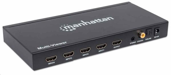 Manhattan HDMI Switch,  1080p 4-portový HDMI multiprepínač,  čierny1