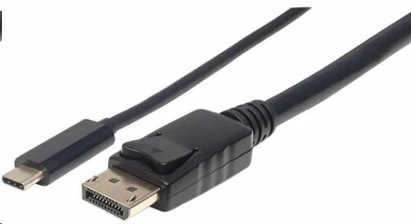 Kábel Manhattan USB-C na DisplayPort,  1 m,  čierny