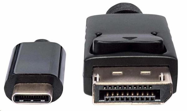 Kábel Manhattan USB-C na DisplayPort,  1 m,  čierny2
