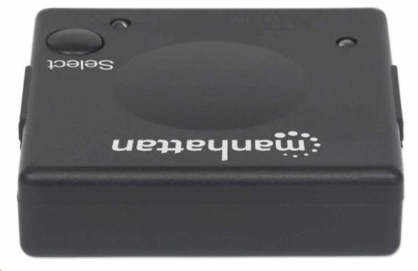 Manhattan HDMI Switch,  2-portový HDMI prepínač,  1080p,  čierny3