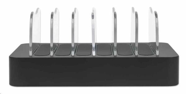 Manhattan USB nabíjacia stanica,  6-portová USB nabíjacia stanica,  USB-A,  čierna2