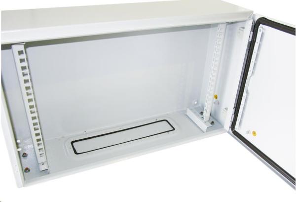 XtendLan 19" venkovní vodotěsný rozvaděč 6U 22U 600x360,  krytí IP55,  nosnost 65kg,  šedý2