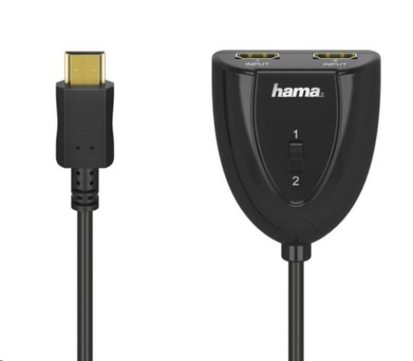 Prepínač Hama HDMI 2x1,  mechanický