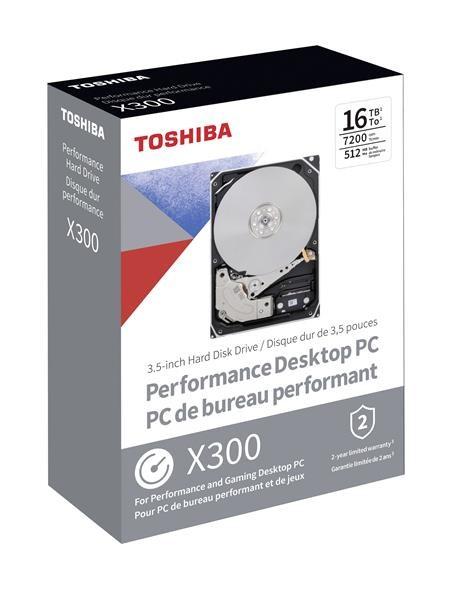 TOSHIBA HDD X300 16TB,  SATA III,  7200 otáčok za minútu,  512 MB cache,  3, 5",  BULK2