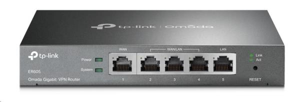 TP-Link ER605 OMADA VPN router (2xGbELAN,  1xGbEWAN,  2xGbELAN/ WAN,  1xUSB2.0)