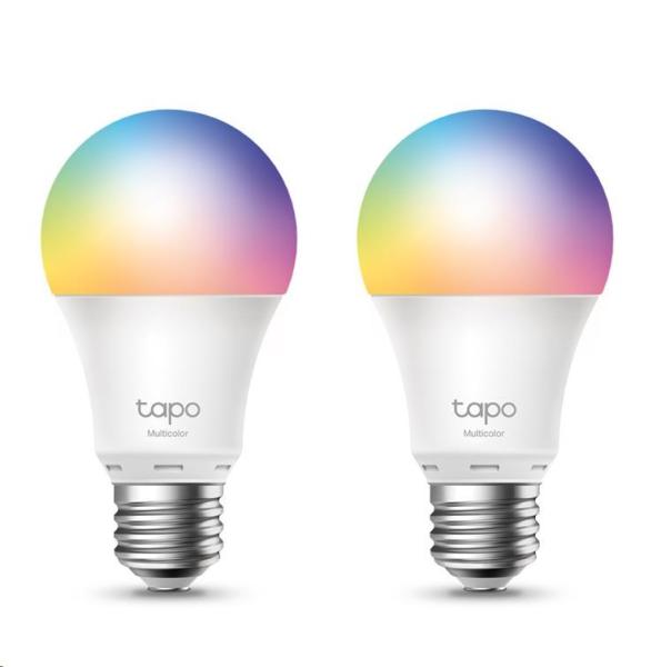 TP-Link Tapo L530E(2-pack) chytrá WiFi stmívatelná LED žárovka (barevná, 2500K-6500K, 806lm, 2, 4GHz, E27)