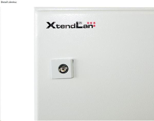 XtendLan 19" venkovní vodotěsný rozvaděč 17U 760x450,  krytí IP55,  nosnost 65kg,  šedý1