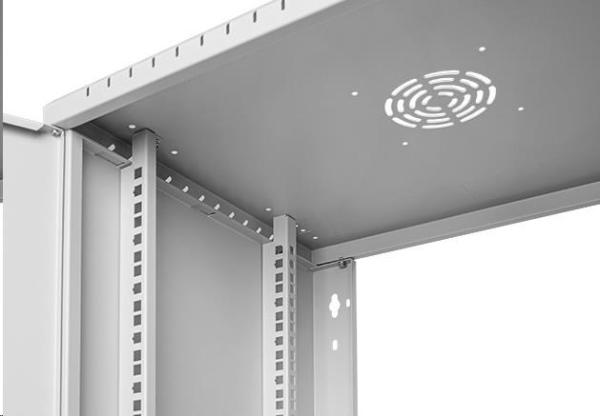 LEXI-Net 19" nástěnný rozvaděč Basic 9U 525x450, plechové dveře, bez zad, rozložený, šedý1