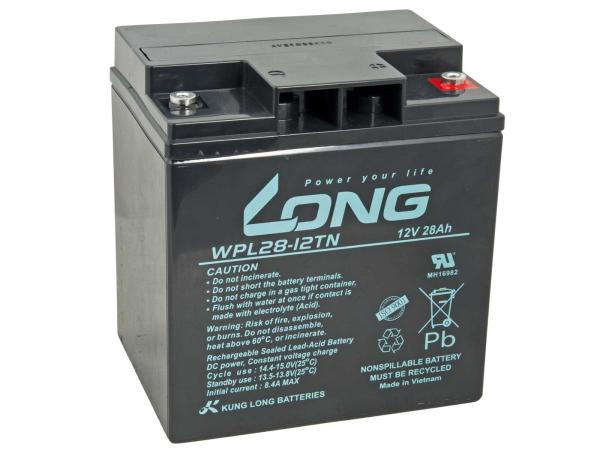 LONG batéria 12V 28Ah M5 LongLife 12 rokov (WPL28-12TN)