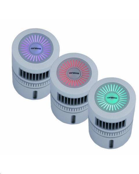 Orava AC-03 mini ochlazovač vzduchu, 3v1, 2,5 W, USB nabíjení, LED osvětlení, 35 dB, 3 rychlosti4