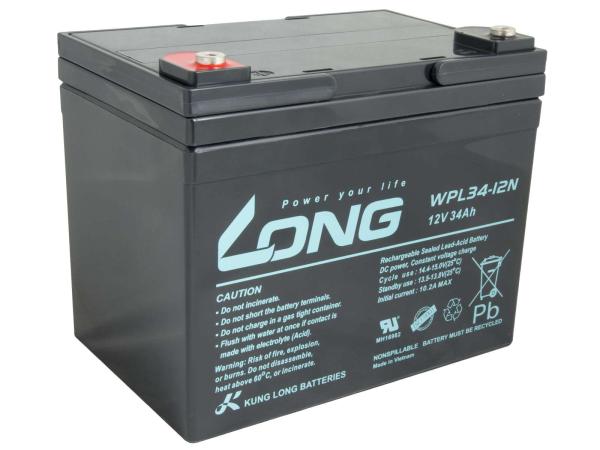 LONG batéria 12V 34Ah M5 LongLife 12 rokov (WPL34-12N)