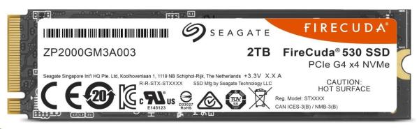 SEAGATE SSD 2TB FIRECUDA 530, M.2 2280, PCIe Gen4 x4, NVMe 1.4, R:7300/W:6900MB/s1