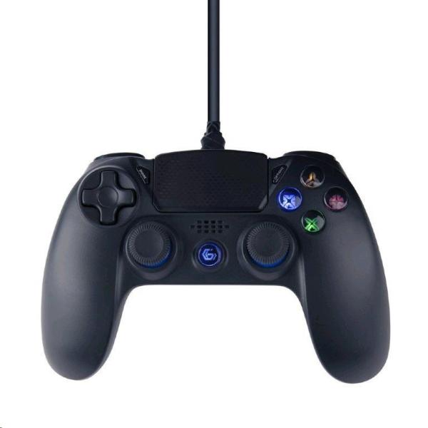 GEMBIRD gamepad PD-PS4U-01 pro PS4 a PC,  vibrační,  3m