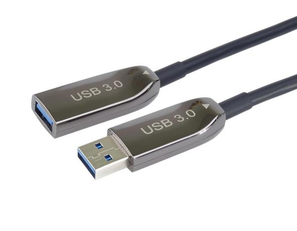PremiumCord Optický predlžovací kábel AOC USB 3.0 A/ muž - A/ žena, 10 m