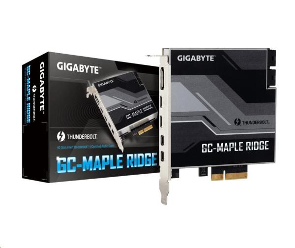 GIGABYTE GC-MAPLE RIDGE,  prídavná karta s certifikáciou Intel® Thunderbolt™ 4,  USB Type-C,  DisplayPort